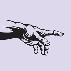hand of the person vector