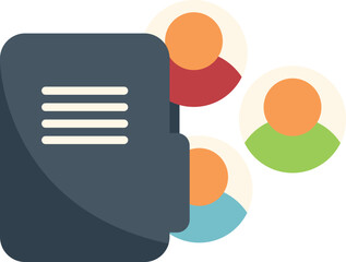 Target audience icon flat vector. Seo business. Customer ad isolated