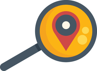 Focus location icon flat vector. Customer digital. Hunter lead isolated