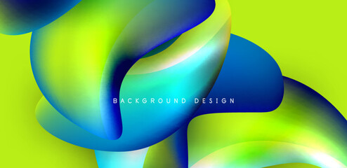 Obraz premium Beautiful liquid shapes with fluid colors abstract background