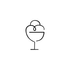 Gelato Line Style Icon Design
