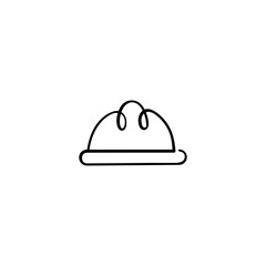 Safety Helmet Line Style Icon Design