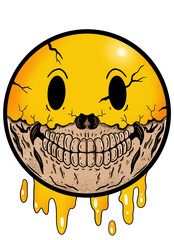 Smile and skelethon mask