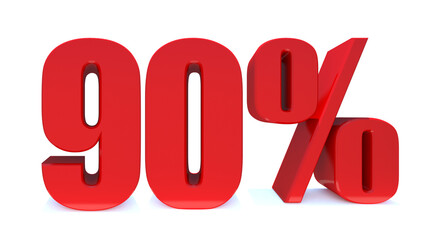 90 Percent off 3d Sign on White Background, Special Offer 90% Discount Tag, Sale Up to 90 Percent Off,big offer, Sale, Special Offer Label, Sticker, Tag, Banner, Advertising, offer