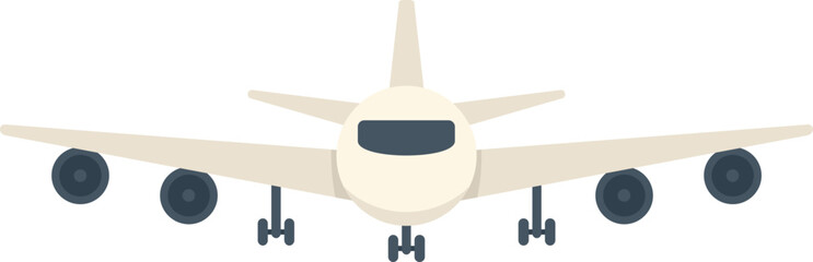 Airplane icon flat vector. Airport transfer. Travel plane isolated