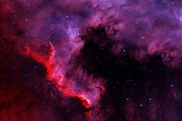 Beautiful red galaxy, space nebula. Elements of this image furnished by NASA