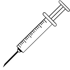 Syringe medical symbol drawing doodle icon syringe vector illustration. icon medical injection syringe as using drugs or hospital service concept.