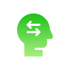 confused flat gradient icon