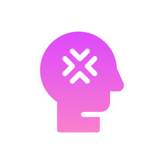introvert flat gradient icon