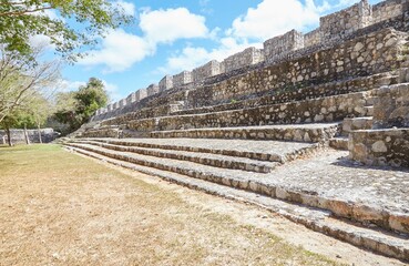 Fototapeta na wymiar The Overlooked Mayan Ruins of Edzna in Campeche, Mexico
