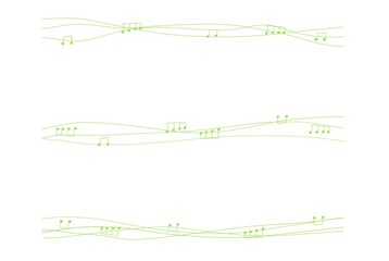 漂うリズム　楽しいリズム　波のリズム　フレーム素材