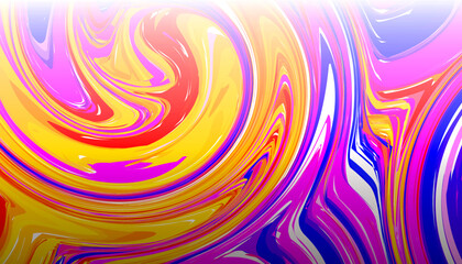 Abstract colorful marble fluid liquid background design.