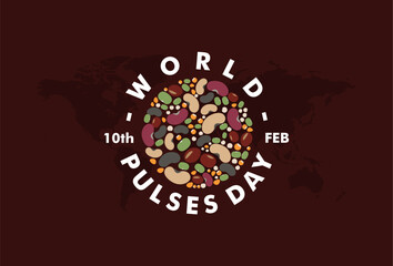 round world pulses day banner template