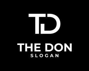 Obraz premium Letter TD Initials Simple Minimal Modern Minimalist Elegant Monogram Vector Logo Design