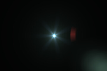 Natural, Sun flare on the black background