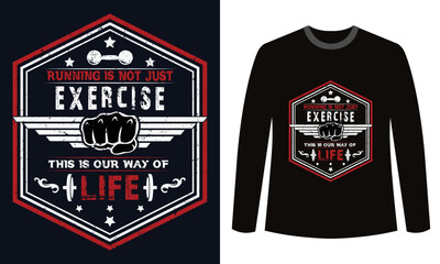 Fototapeta premium Gym Fitness t-shirts Design This Is a Lifestyle There Ts No Finish Line