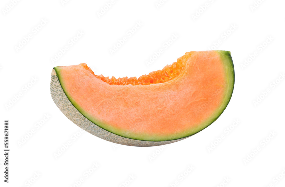 Wall mural cantaloupe melon slices on transparent png