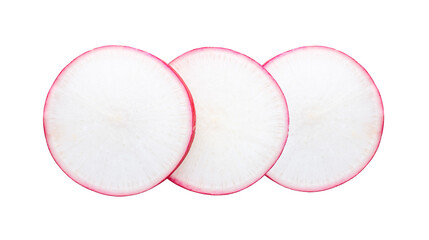 Radish slices isolated on transparent png