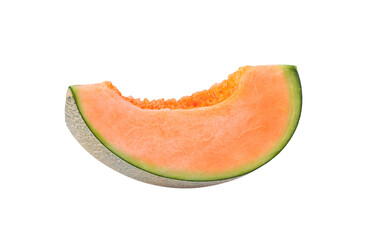 cantaloupe melon slices on transparent png