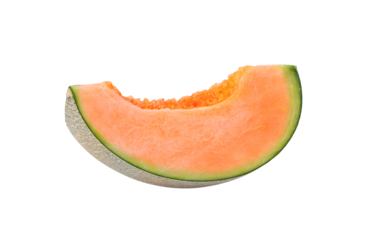 cantaloupe melon slices on transparent png