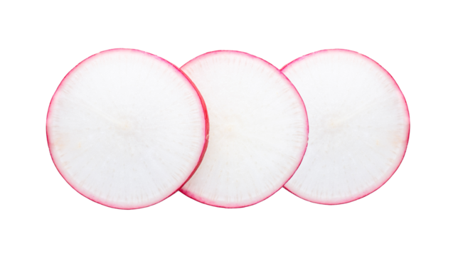 Radish slices isolated on transparent png