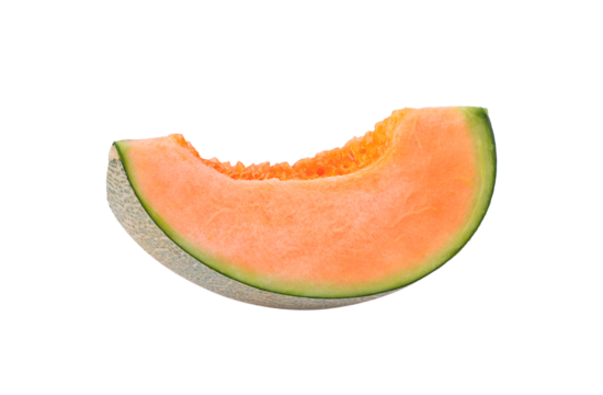 cantaloupe melon slices on transparent png