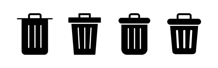 Trash icon vector for web and mobile app. trash can icon. delete sign and symbol.