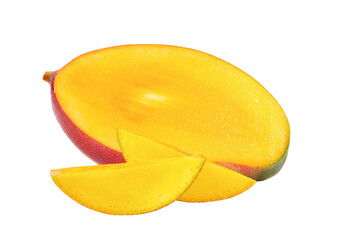 half ripe mango on transparent png