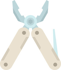 Business multitool icon flat vector. Army knife. Swiss tool isolated