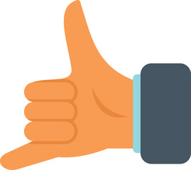 Hand icon flat vector. Finger hold. Ok gesture isolated