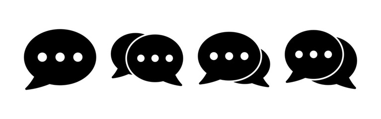 Chat icon vector for web and mobile app. speech bubble sign and symbol. comment icon. message