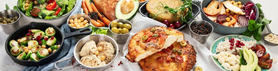 Vegetarian and various vegan dishes