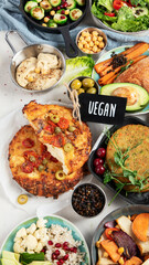 Vegetarian and various vegan dishes