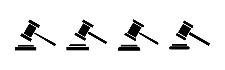 Gavel icon vector for web and mobile app. judge gavel sign and symbol. law icon. auction hammer