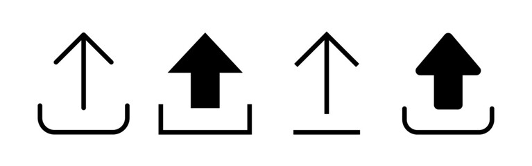 Upload icon vector for web and mobile app. load data sign and symbol