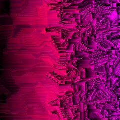 Abstract data moshing background. Distorted gradient datamosh effect. Glitch wallpaper