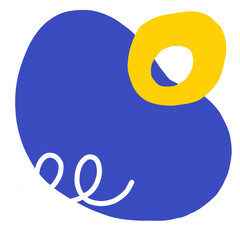 Paint brusn cartoon cute abstract clipart.