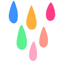 Paint brusn cartoon cute drop clipart.