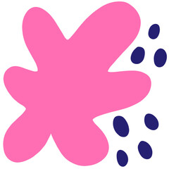 Paint brusn cartoon cute abstract clipart.