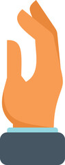 Take hand icon flat vector. Arm pose. Touch signal isolated