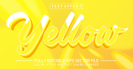 Editable Yellow text style effect - text style Concept