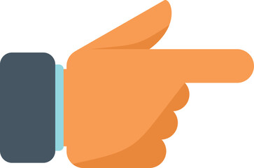 Show finger icon flat vector. Hold ok. Human touch isolated