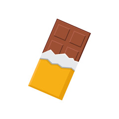 Chocolate bar vector flat design collection. flat style chocolate ball design icon