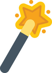 Wand stick icon flat vector. Interface button. Search app isolated