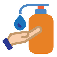 Fototapeta premium Sanitizer Flat Icon