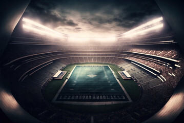 American football stadium in a super bowl game, generative ai - obrazy, fototapety, plakaty