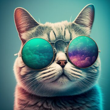 cat with sunglasses