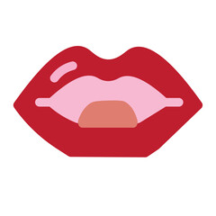 Lips Flat Icon