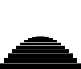 Stairs Silhouette for Icon, Symbol, Art Illustration, Website, Apps or Graphic Design Element. Vector Illustration 