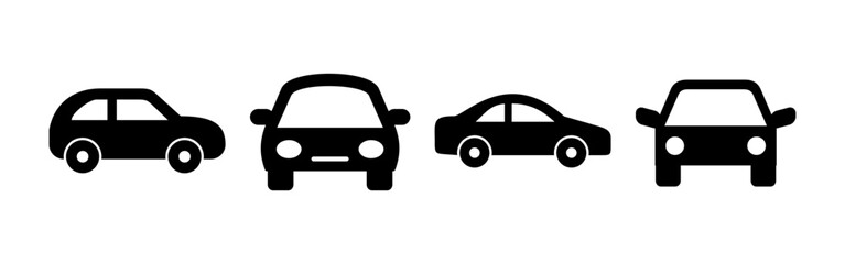 Car icon vector for web and mobile app. car sign and symbol. small sedan